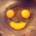 smiling egg yolks